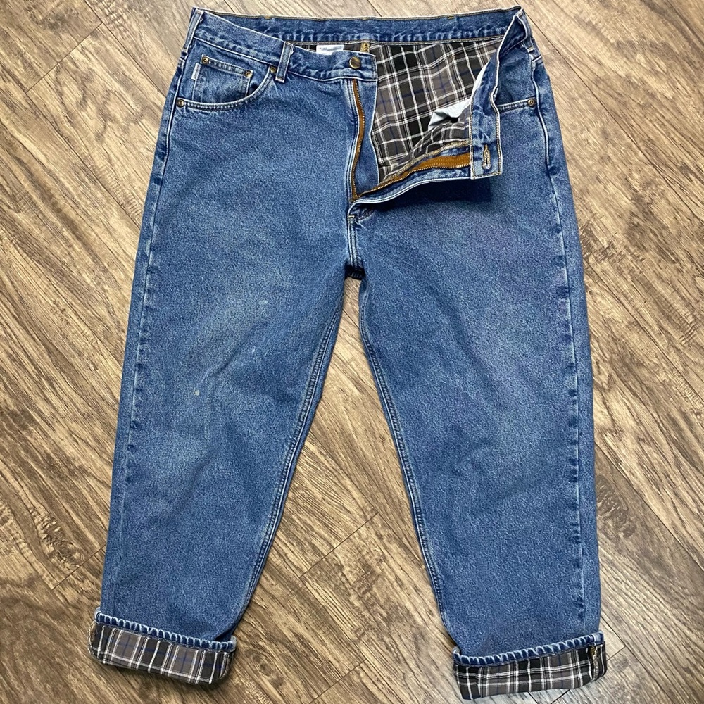 Carhartt Men’s Relaxed Fit Flannel Lined Jeans Size 40x30 RN# 14806